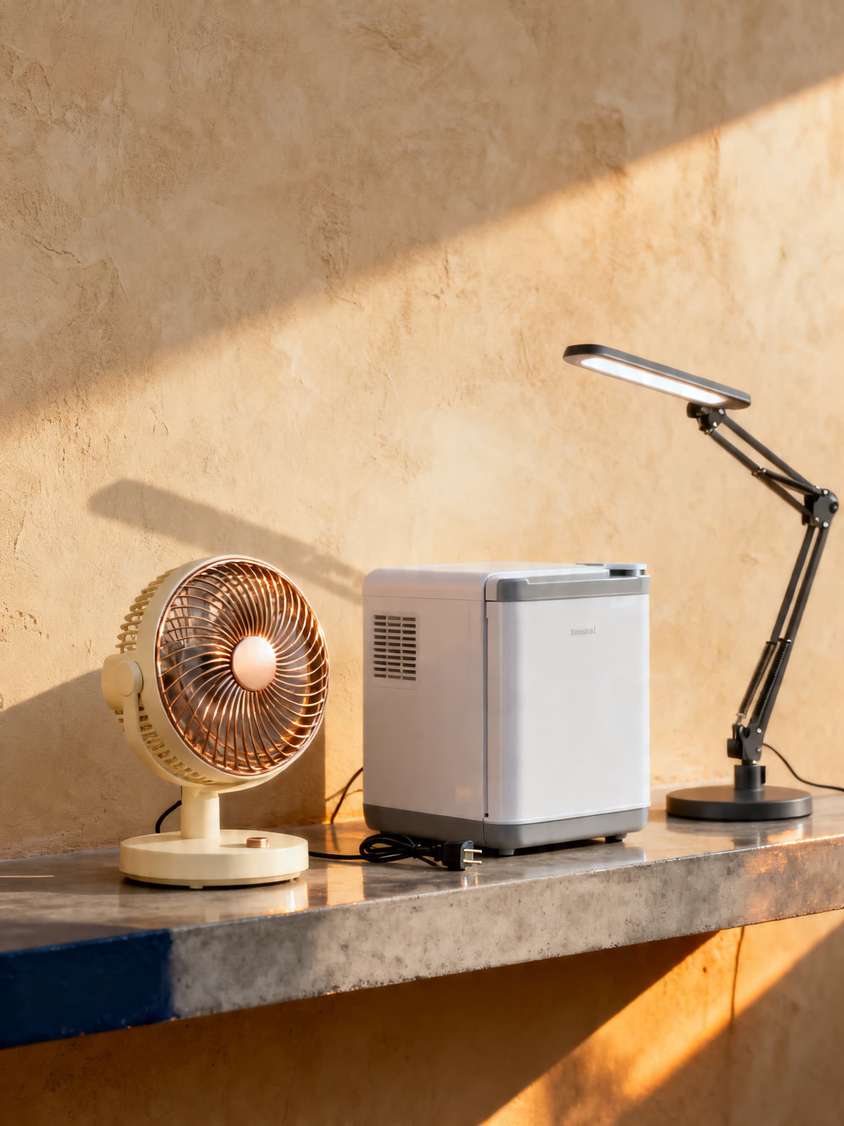 Watiqa DC Appliances — Brushless DC fans, mini-fridges and lamps designed to run direct from solar — no inverter losses.